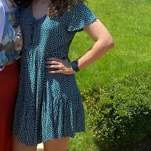 American Eagle Green Floral Dress Size M